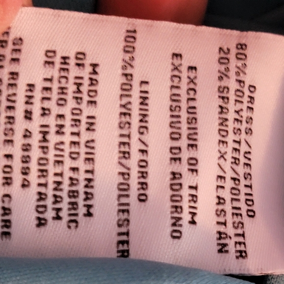 NWT Blue Ombre R&M Richard's Evening Gown w/Rhinestone Waist Trim-Size 6 - Picture 5 of 5